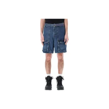 Sacai Denim Shorts Men Blue
