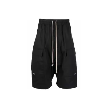 RICK OWENS Drawstring Cargo Pods Bermuda Shorts