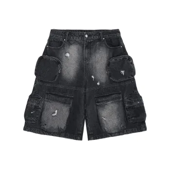 IMXS Denim Shorts Unisex Black