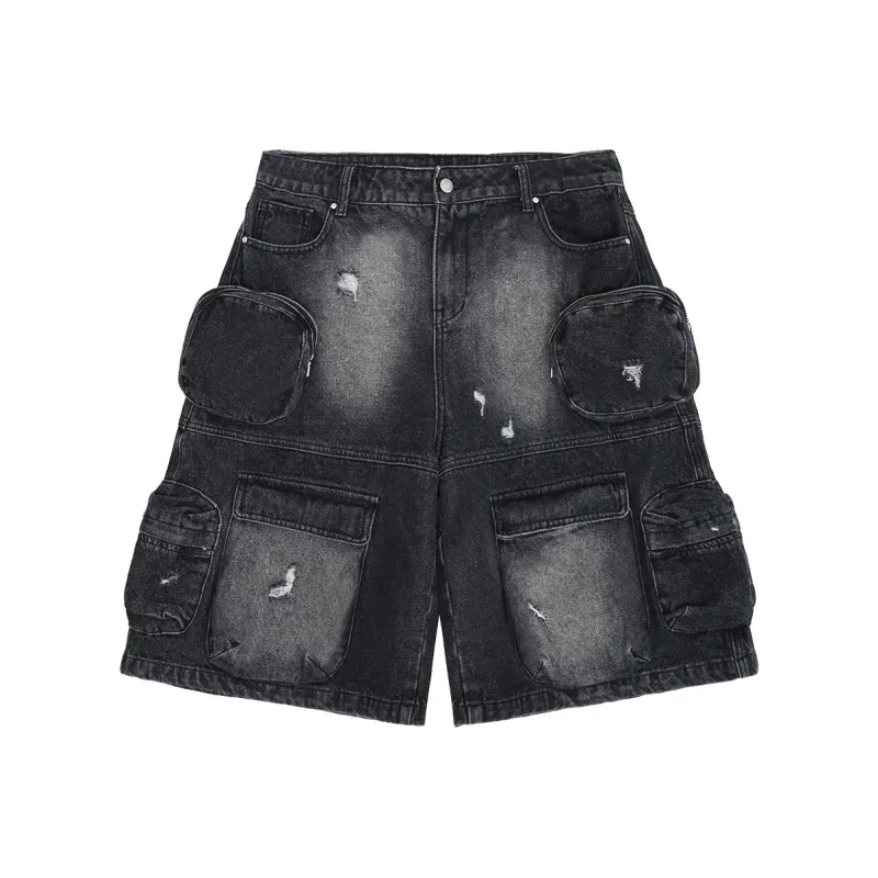 IMXS Denim Shorts Unisex Black-0