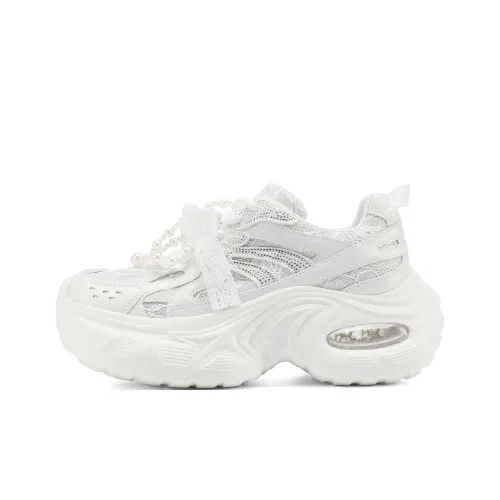 FIVE PLUS Cushioning, Slip Resistant, And Abrasion Resistant Low Top Chunky Sneakers Women's