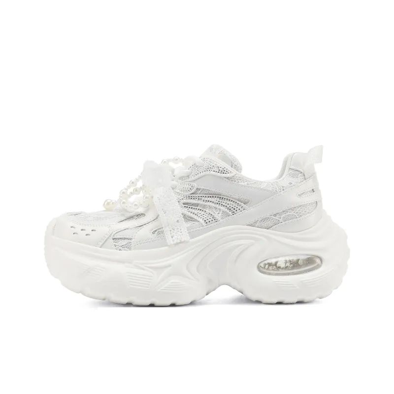 FIVE PLUS Cushioning, Slip Resistant, And Abrasion Resistant Low Top Chunky Sneakers Women's-0
