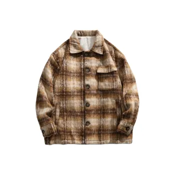 PEIMENG Jackets Coats Unisex Brown