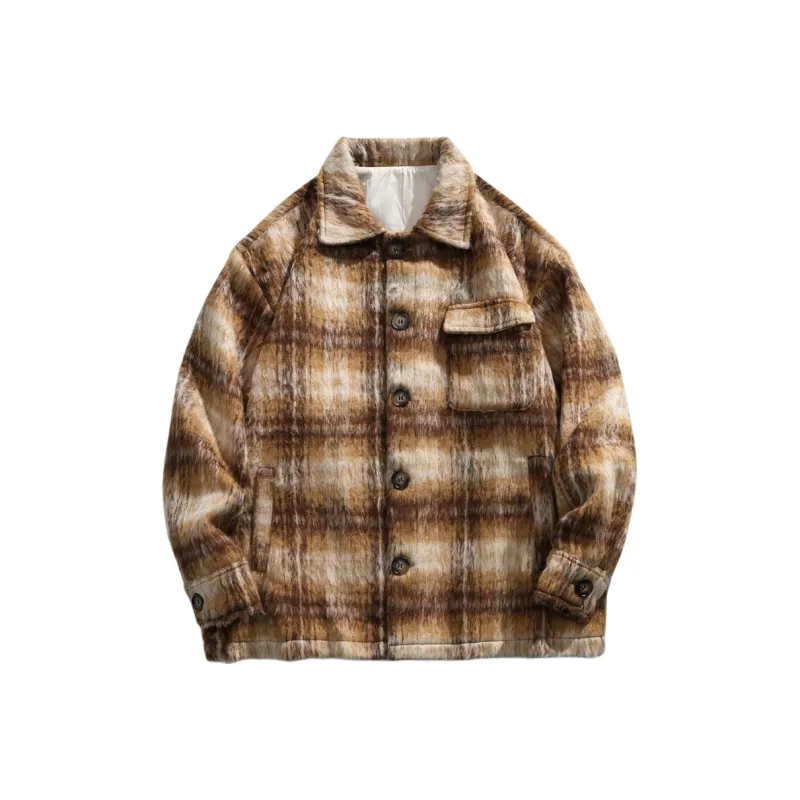 PEIMENG Jackets Coats Unisex Brown-0