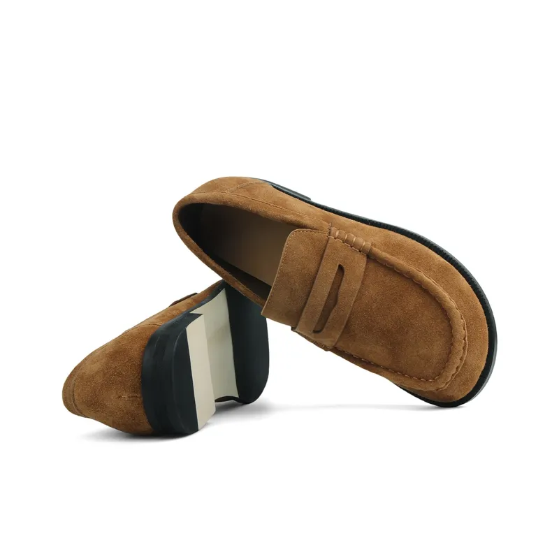 New Korea Loafers Men Brown-3
