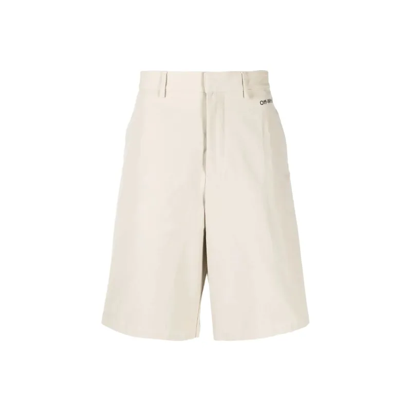 OFF WHITE Logo Printed High Waist Shorts-0