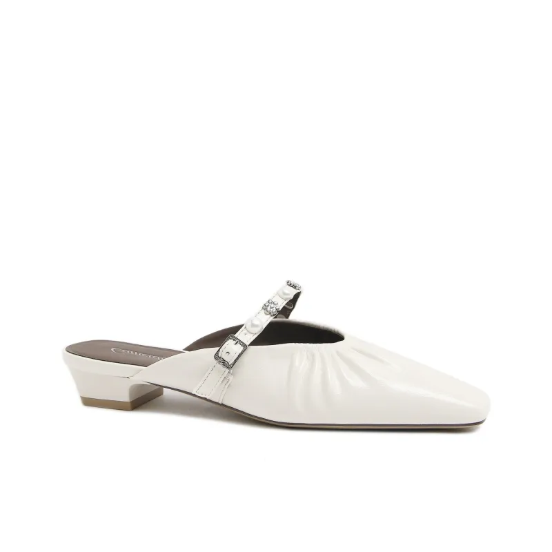 CAMEIDO Slip Resistant Closed Toe Slippers Women's Ecru-2