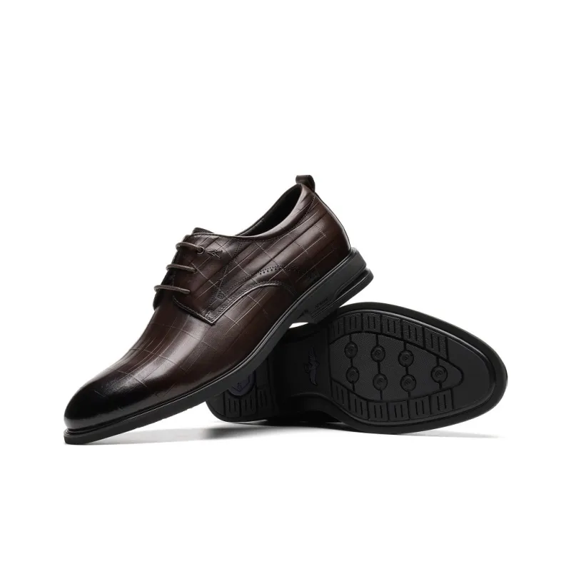 AOKANG Dress Shoes Men's Chestnut-4