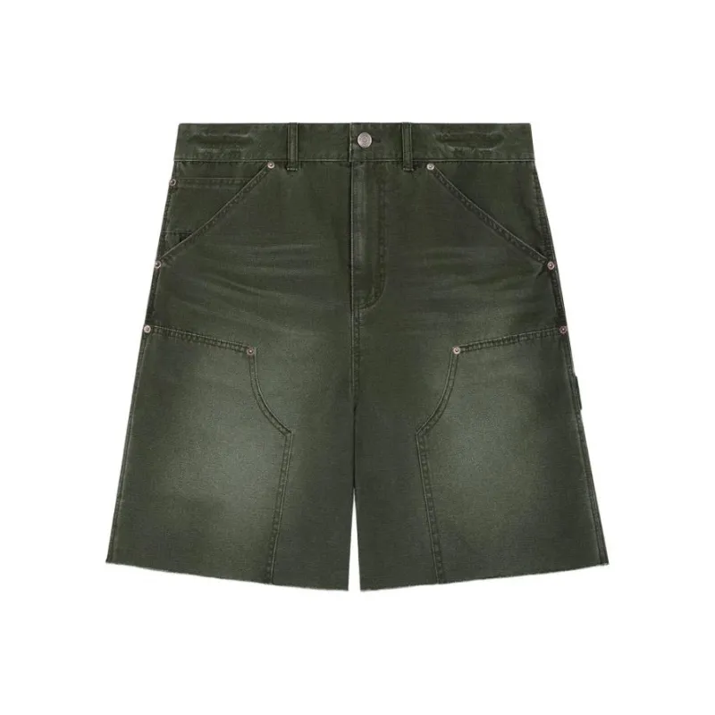 WE11DONE SS24 Denim Shorts Men's Khaki-0