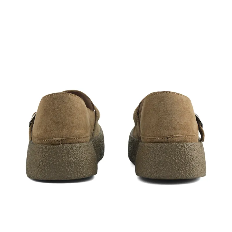 New Korea Loafers Men Apricot, Brown-4