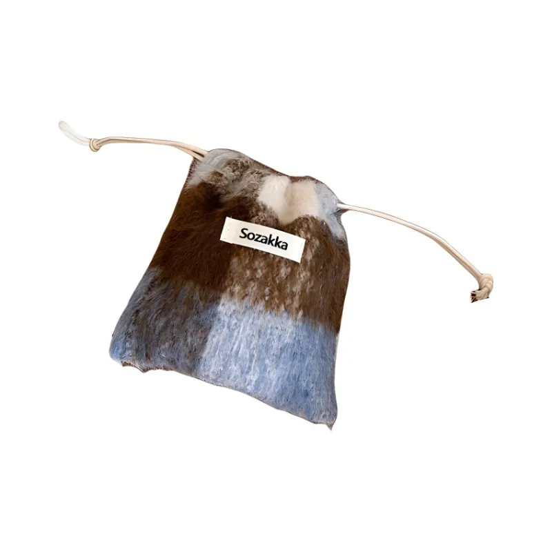 Sweet Pillow House Felt Storage On The Go Drawstring Multifunction Makeup Pouch-5