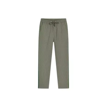 DEGAIA Casual Pants Men's Gray Green Houndstooth