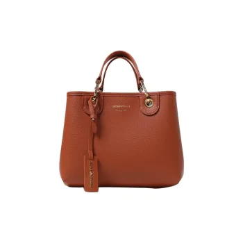 EMPORIO ARMANI MyEA Grain Synthetic Leather Shoulder Bag, Crossbody Bag, Handbag Women's Brown