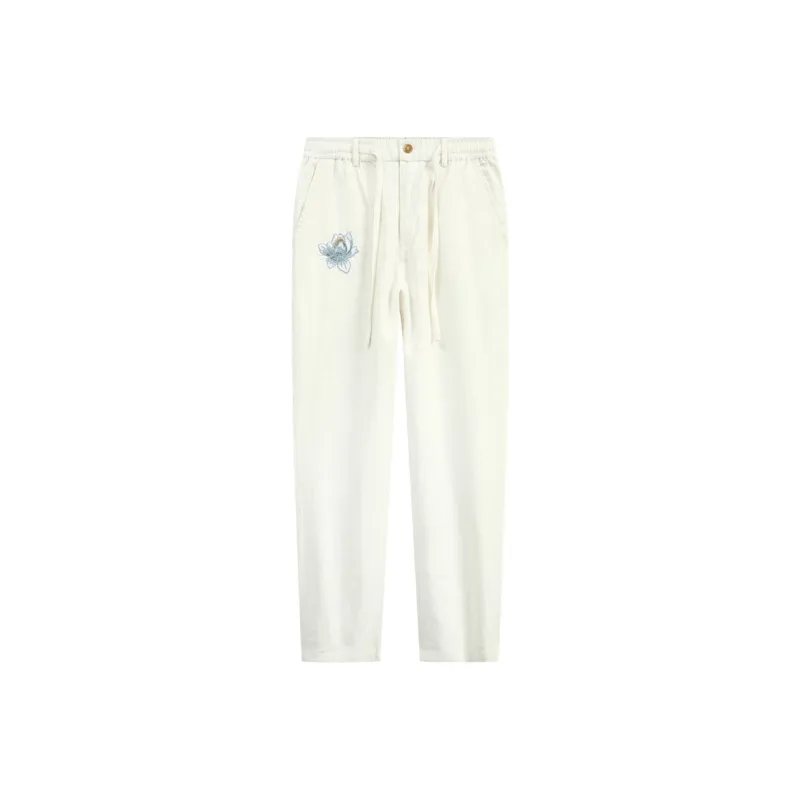 XUANSHENG Casual Pants Men's White-0