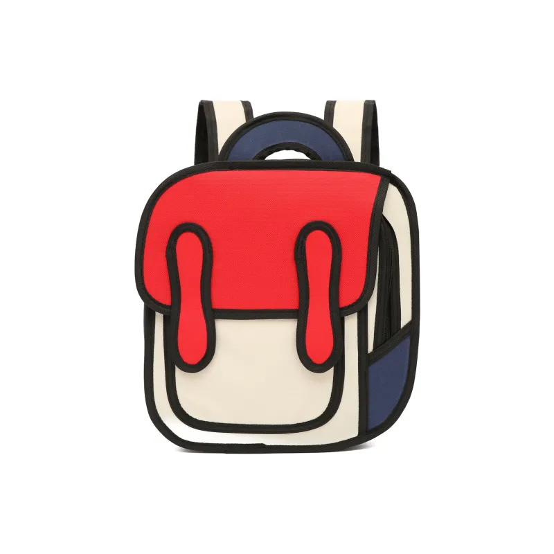 LEXI Nylon Backpack Unisex Blue/Green/Red-1