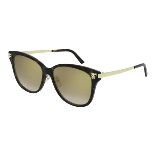 CARTIER Metal Acetate Cat Eye Sunglasses Women's Black