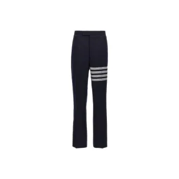 THOM BROWNE 4 Bar Stripe Detailed Flannel Trousers