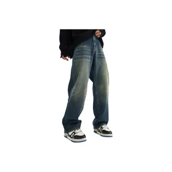 M MAICCO Jeans Unisex Cyan Blue
