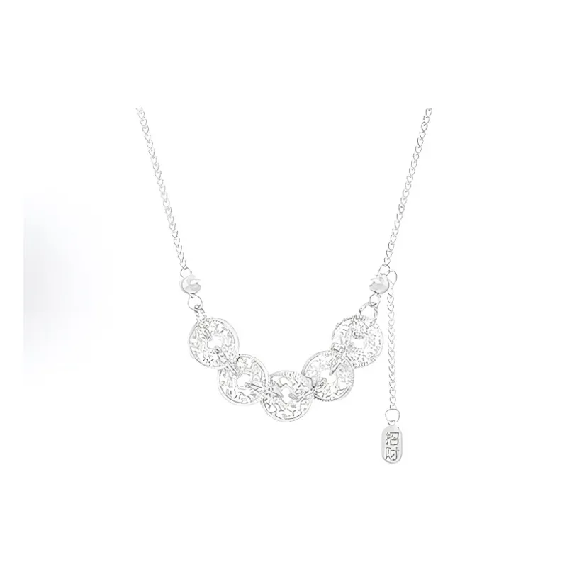 Hui Xuan Charm S990 Silver Necklaces Women's-0