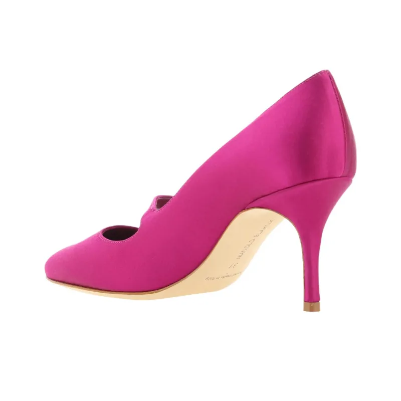 MANOLO BLAHNIK Slim Heel High Heels 7cm Women's Pink-3