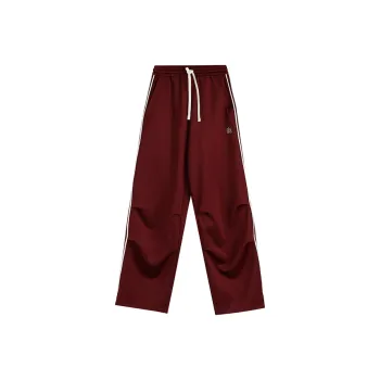 ROARINGWILD Casual Pants Unisex Maroon