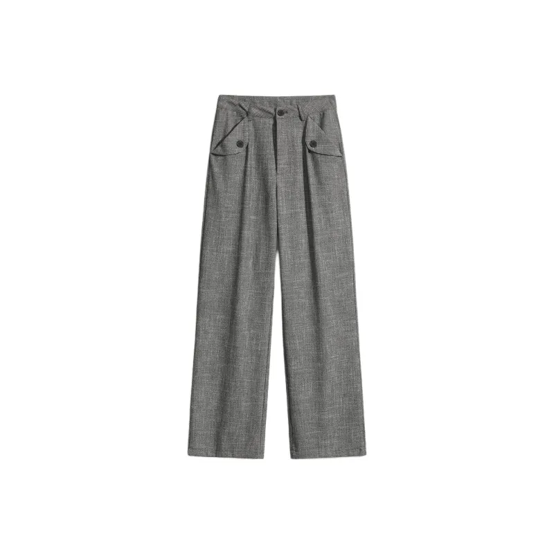 Lulifama Casual Pants Unisex Gray-0