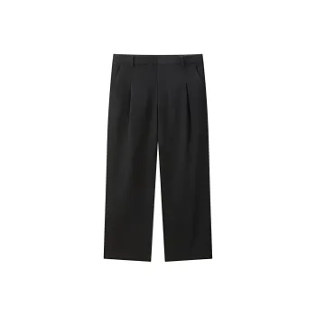 PEACEBIRD MEN Casual Pants Unisex Black