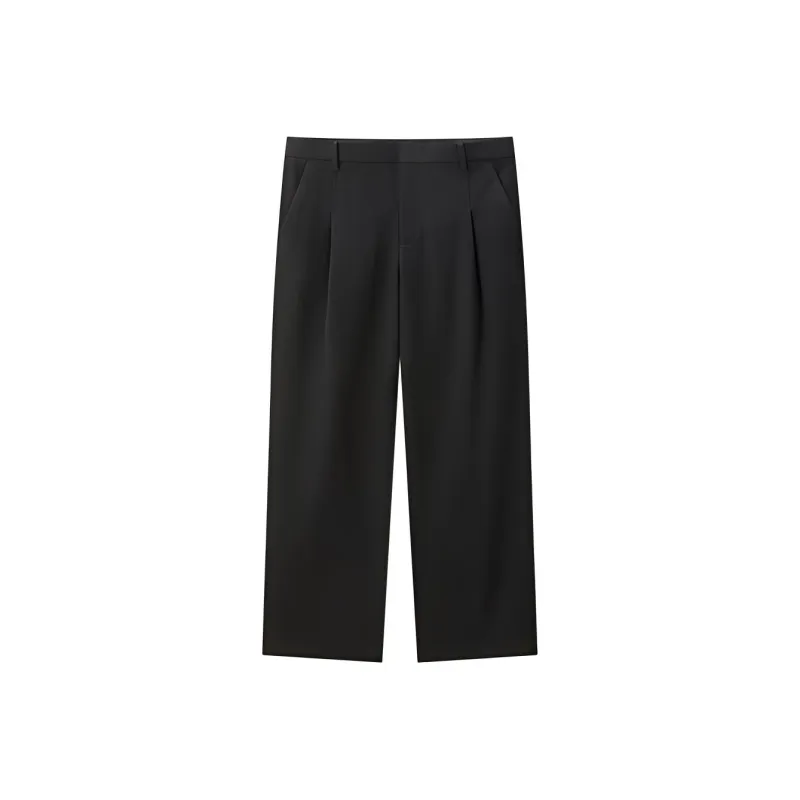 PEACEBIRD MEN Casual Pants Unisex Black-0