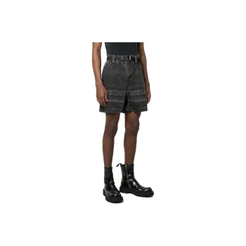 Sacai Denim Shorts Men Black