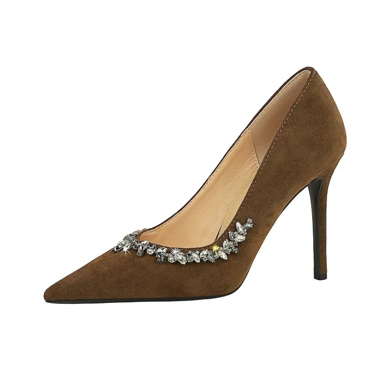 QITUMAUL Slim Heel High Heels Women's-7