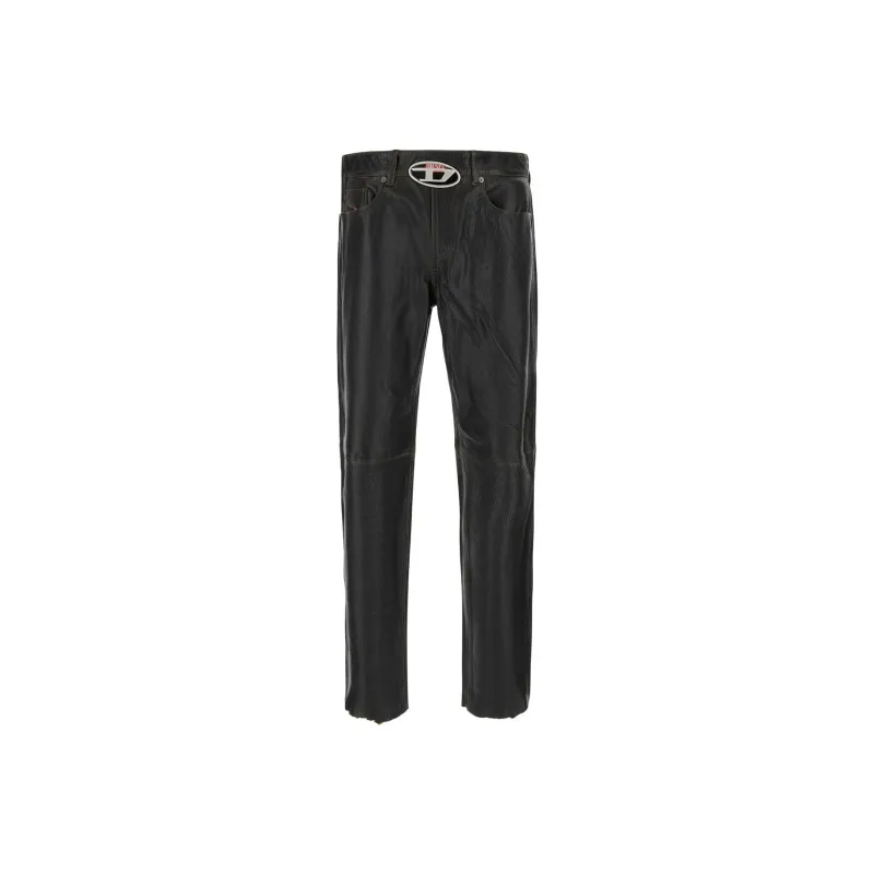 DIESEL Leather Trousers-0