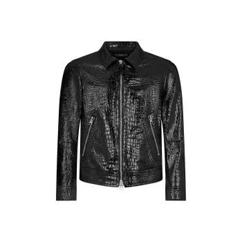 TOM FORD Leather Jackets Men Black