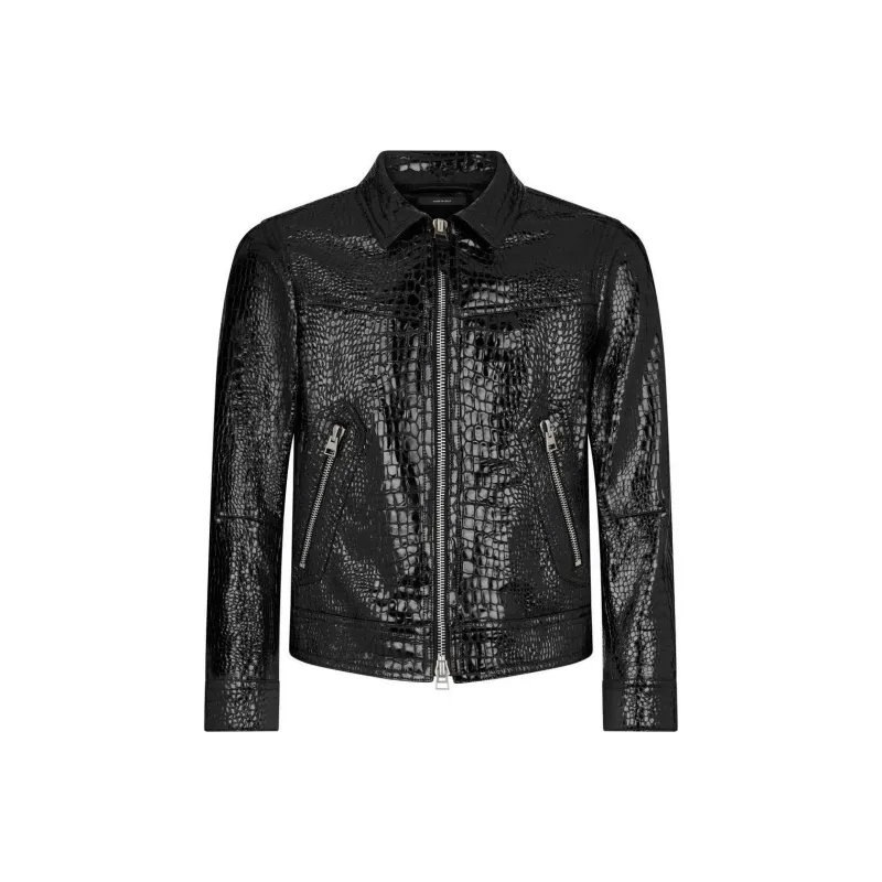 TOM FORD Leather Jackets Men Black-0
