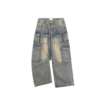HEIYIXIANSHENG Jeans Men's Vintage Blue