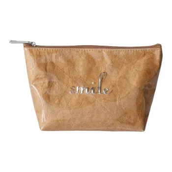 Sweet Pillow House Minimalist Style Portable Large Capacity DuPont Paper Waterproof Zip Closure Makeup Bags