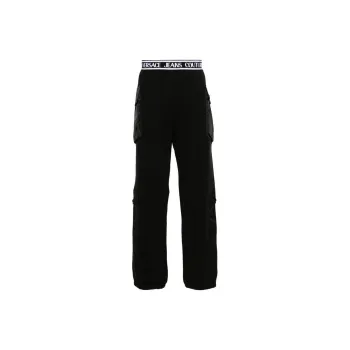 VERSACE JEANS COUTURE Logo waistband Cotton Cargo Trousers