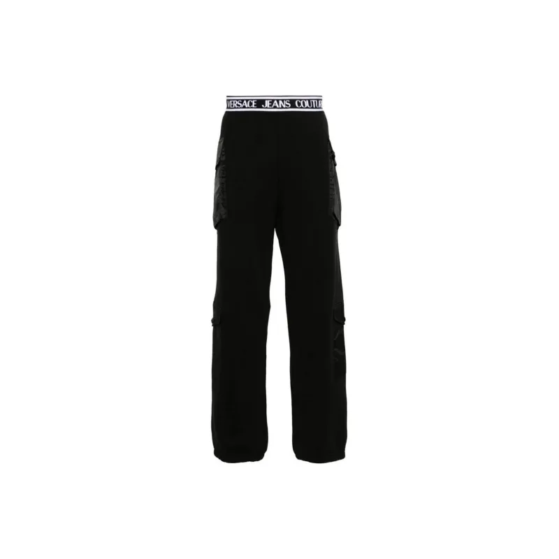 VERSACE JEANS COUTURE Logo waistband Cotton Cargo Trousers-0