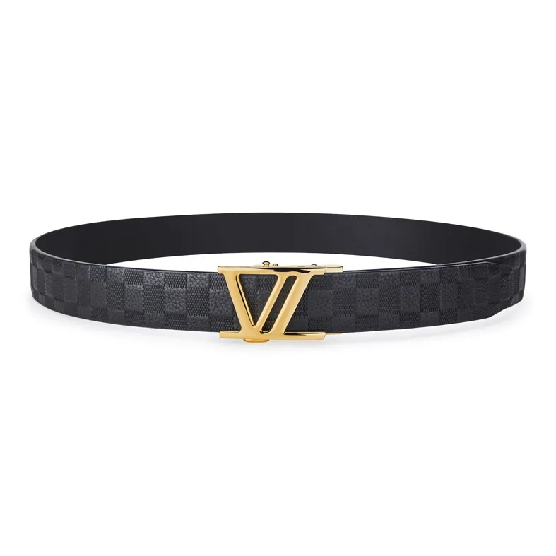 Jeccieziio Top Grain Cow Leather Belt Men's Gunmetal, Gold, Silver Width 3.5CM-10