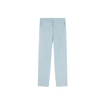 Maison Kitsune Logo Embroidered Straight Leg Trousers