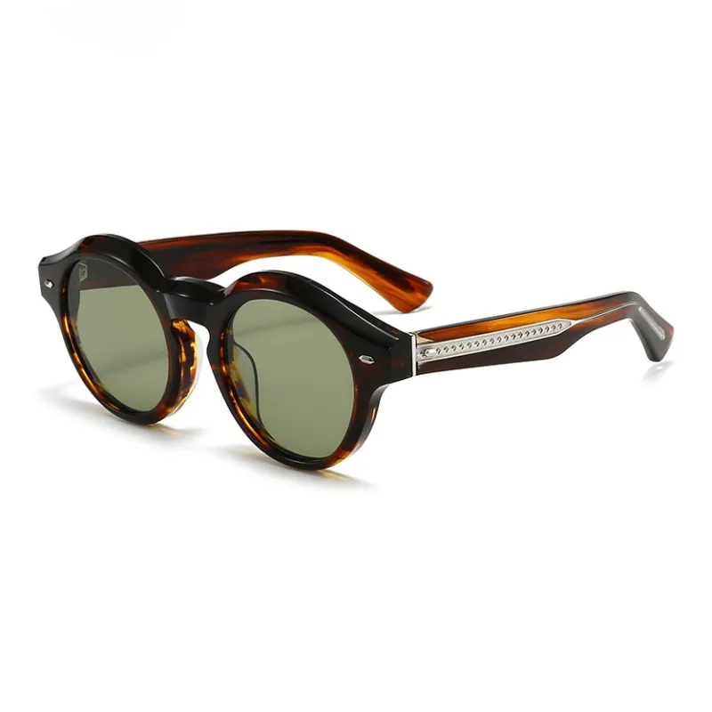 ROLLOTD Plate Frame Round Sunglasses Unisex-4
