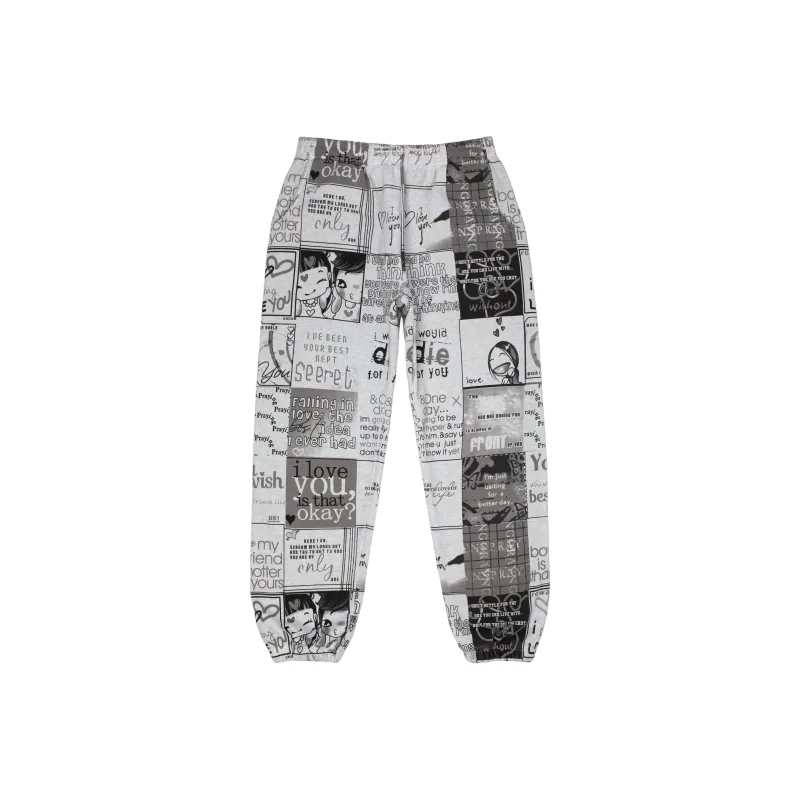 Praying Casual Pants Unisex Gray-0