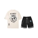 Beige Black Clothing Sets (Beige Top+Black Pants)