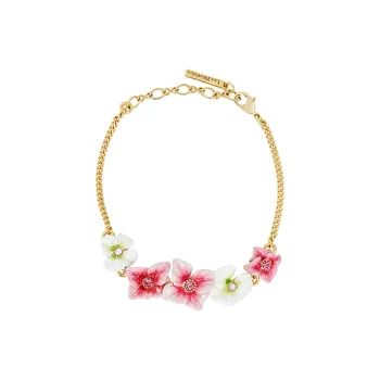 LES NEREIDES Gold Plated Bracelets Women's Pink White