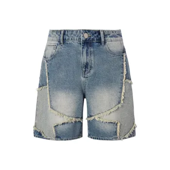 ROCAWEAR Denim Shorts Unisex Yellow Mud