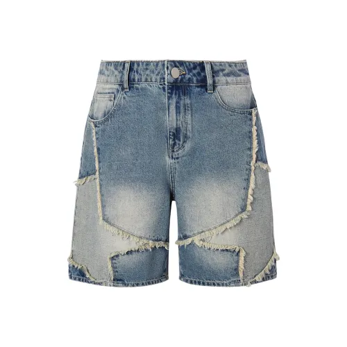 ROCAWEAR Denim Shorts Unisex Yellow Mud