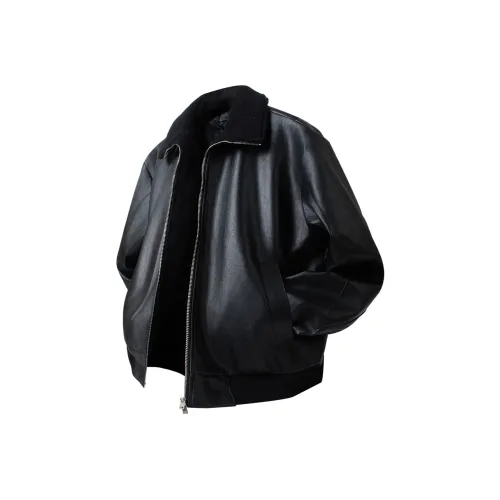 ASEDE Leather Jacket Unisex Black
