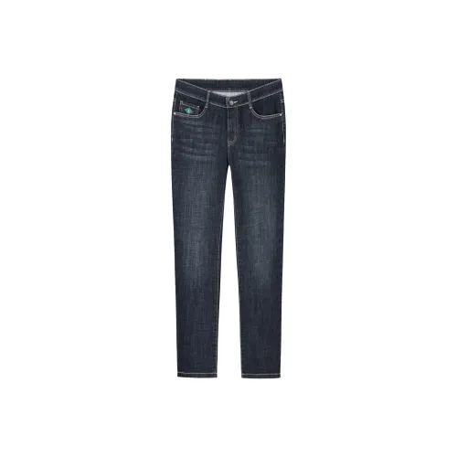 Dance With Wolves Jeans Men's Navy Blue