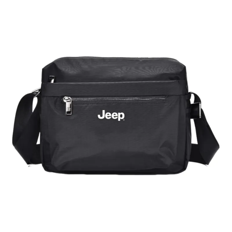 Jeep Waterproof Fabric Crossbody Bag, Shoulder Bag Regular Men's Black-0