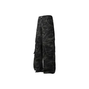 Ghost Mask Casual Pants Unisex Camouflage Gray