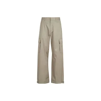 OFF WHITE Mid Rise Wide Leg Trousers